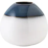 Villeroy & boch Lave Home egg-shaped vaas 13 cm Blauw-wit