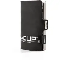 I-CLIP Originele Kaarthouder met Geldclip - Glad Leren Slanke Portemonnee - Leren Portemonnee - Premium Portemonnee - Kaarthouder - Soft Touch Zwart