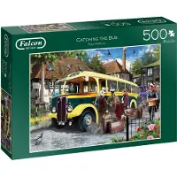 Huismerk Premium Legpuzzel Catching The Bus - 500 Puzzelstukjes