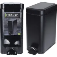 Huismerk Premium Pedaalemmer Metaal Zwart - 5 L