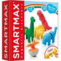 Smart Max My First Dinosaurs - Magnetische Dinosauriërs - 14-Delige Bouwset met Zachte Elementen - Educatief Speelgoed voor Peuters - Vanaf 1 Jaar