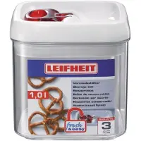 Leifheit fresh & easy voorraaddoos - vierkant - 1,0 liter - wit