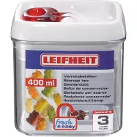 Leifheit fresh & easy voorraaddoos vierkant - 400 ml - wit