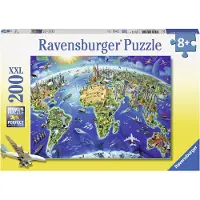 Ravensburger Puzzle - Carte du monde, 200 pièces