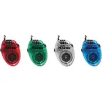 Master Lock Retractable 3 Digit Lock 4 Units Kabelslot