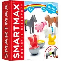 Smart Max My First Farm Animals - Magnetische Boerderijdieren - 16-Delige Bouwset met Zachte Elementen - Educatief Speelgoed voor Peuters - Vanaf 1 Jaar