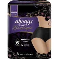 Always Discreet Incontinentiebroekje L zwart (8 x, Groot)