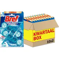 Bref Turquoise Active Toiletblok - Oceaan - WC Blokjes Voordeelverpakking - 10 x 2 Stuks