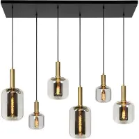 Lucide JOANET - Hanglamp - 2xE27 - Fumé