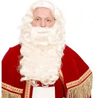 Comedia Sinterklaas baardstel - Professionele pruik met handgeknoopte snor