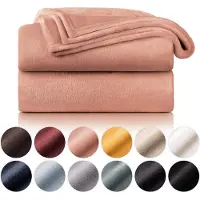 Blumtal - Fleece Deken - Super Zacht Fleece Plaid 150x200 cm - Oud Roze