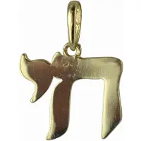 New Bling 9NBSAM-G190660 – 14 Karaat Gouden Hanger Dames – Chai – Bedel – 9 x 11,5 mm