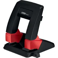 Rapid Perforator SP30 Press Less SB, 2-voudige perforatie 80 mm, voor 30 vellen, ergonomisch, zwart-rood