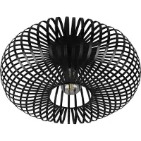 TRIO JOHANN - Plafondlamp - Zwart mat - excl. 1x E27 4 W - Plafondbevestiging