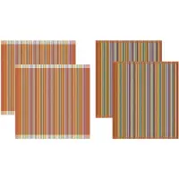 DDDDD Combiset Over The Rainbow Terra 2 Keukendoeken + 2 Theedoeken-60 x 65 cm