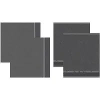 DDDDD - Barrier - Theedoeken en Keukendoeken Set - Set van 4 stuks - Katoen - Botanische print - 60x 65 cm/50x55 cm - Antraciet