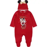 Disney Kerst, rode baby romper set + Minnie Mouse muts / 3-6m 68 cm