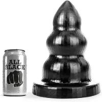 All Black - Triple Pleasure Buttplug - Zwart M