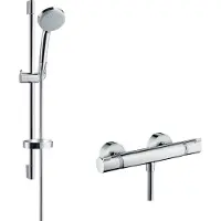 Hansgrohe Croma 100 - Doucheset Vario met thermostaat, 3jet, chroom 27034000
