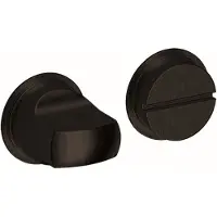 Hardbrass Shuffle toilet-/badkamersluiting minimal 2mm rond - zwart