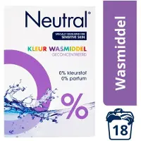 Neutral wasmiddel kleur - 18 wasbeurten - poeder - parfumvrij