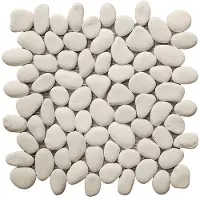 BRICOSOL Moza?ektegels vloer en muur OLA van natuurlijke kiezel - Cr?me - Pak van 1m?