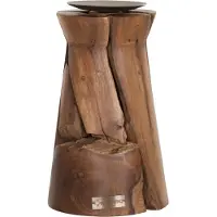 MUST Living Candle holder Flame small - 30xØ19 cm (Bruin, 19x30x19cm)