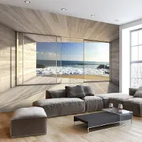 Karo-art 147cm X 105cm - Zelfklevend fotobehang - Droom van een zee , Premium Print