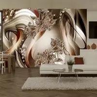 Karo-art 147cm X 105cm - Zelfklevend fotobehang - Bruine symfonie, 8 maten, premium print