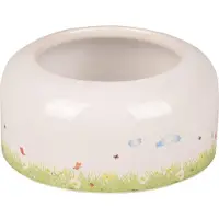 Flamingo Kiki - Eet- En Drinkpot Knaagdier - Eetpot Knaagdier Kiki Keramisch Rond Wit S 8,3x8,3x3,5cm 100ml - 1st - 116627 - 1st