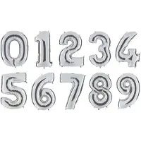 Ballongkungen AB Folie Ballon Cijfer 7 - Zilver - 101cm