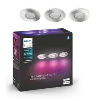 Philips Hue Xamento badkamer inbouwspot White and Color - Chroom - Rond 3-pack