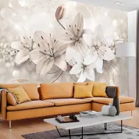 Karo-art 294cm X 210cm - Zelfklevend fotobehang - Diamante lelies, 8 maten, premium print