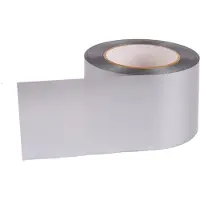 Kortpack - Afzetlint 75mm breed x 100mtr lang, 60my dik - Zilverkleurig - 1 rol - (027.0068)