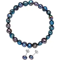 Valero Pearls Sieraden set enziaan / zilver