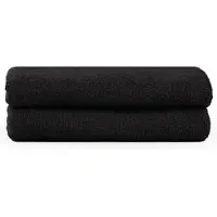 Blumtal Terry Handdoeken Set - 2 x Handdoek - 50 x 100 cm - Zwart