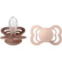 BIBS - Pacifier Supreme 2 PACK - Woodchuck/Blush - Size 2