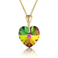 Montebello Ketting Pim HG527 - Swarovski Hart - 925 Zilver Verguld - Ø14mm - 50cm