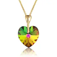 Montebello Ketting Pim HG427 - Swarovski Hart - 925 Zilver Verguld - Ø14mm - 40cm