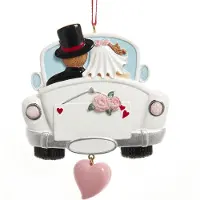 Kurt S. Adler 3.75 inch Resin Wedding Couple In Car Or 9,652x7,112x0,762 cm kerstornament