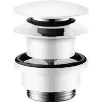 Hansgrohe afvoergarnituur afvoerplug voor wastafel- en bidetmengkranen, mat wit