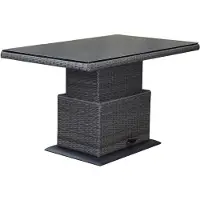 AVH-Collectie Miami lounge-diningtafel 140x85xH47-71 cm in hoogte verstelbaar antraciet