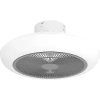 Eglo Sayulita Plafondlamp met ventilator - 45,5cm - AC longer life - Wit|Grijs - Dimbaar - 3 standen
