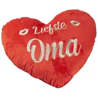 Paper Dreams Hart kussen - liefste oma (Rood)