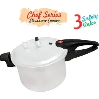 Domestic Snelkookpan (Chef Pressure Cooker-9ltr) - Geschikt voor alle warmtebronnen