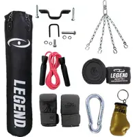 Legend Bokszak Zwart Bisonyl / Plafondbeugel Complete Set diverse maten Bokszak 150 CM