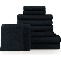Blumtal Terry Handdoeken Set - 2 x Baddoek & 4 x Handdoek & 2 x Gasten Handdoekje & 2 x Washandje: Donkerblauw