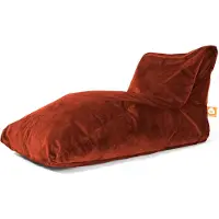 Whoober loungestoel zitzak "Bali XL" velvet bordeaux rood - Zacht en comfortabel - Wasbaar