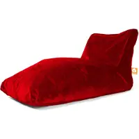 Whoober loungestoel zitzak "Bali XL" velvet rood - Zacht en comfortabel - Wasbaar