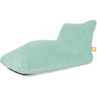 Whoober loungestoel zitzak "Bali XL" velvet mintgroen - Zacht en comfortabel - Wasbaar